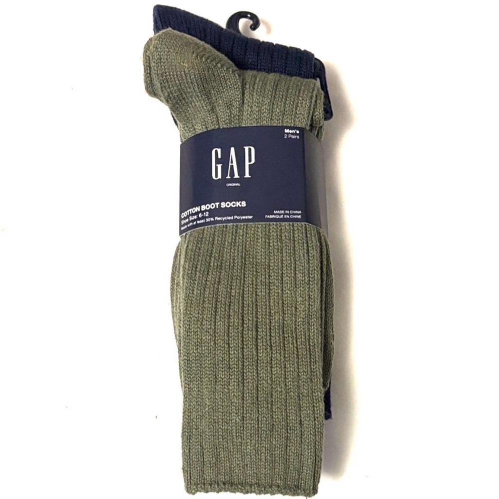GAP Men's Olive and Navy Cotton Socks